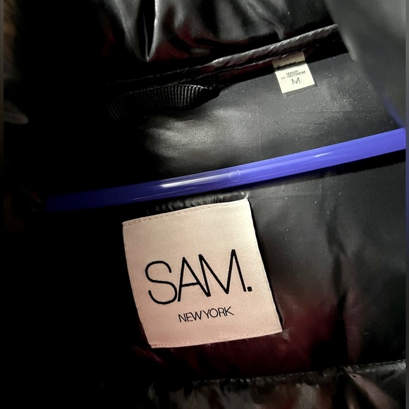 SAM Black Down Parka. Size M - Picture 6 of 14
